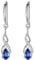 WOVEE Ohrringe Silber 925 Hängend AAA Zirkonia Saphir Ohrhänger Lange Hängeohrringe Damen Braut Hochzeit Schmuck