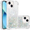 IMIRST Silicone Coque pour Apple iPhone 13, Coin Airbag Antichute Paillettes Sables Mouvants Coque TPU Bumper Sparkle Case Compatible avec Apple iPhone 13. YBW Love Silver
