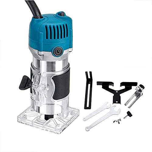 Holzfräser 1400W 40000RPM Holz Elektrische Trimmer Holz Laminat Palm Router Elektrische Hand Trimmer Rand Schreiner Holzbearbeitungswerkzeug (Color : EU 220V)