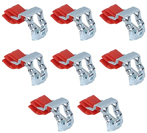 SEABABOO 8PCS FijacióN Fregadero Cocina Clips Soportes fregadero de cocina de montaje abrazaderas montaje del fregadero La fijación Tazón del fregadero accesorios de tornillo perforados ajustables