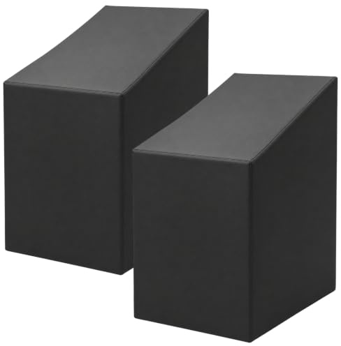 JTNero 2Pcs Gartenstühle Abdeckung Stapelstuhl Abdeckung Für 6 Stühle Schutz Für Stapelstühle Wasserdicht Winterfest UV-Beständiges Aus 210d Oxford Gewebe Geeignet Für Gartenstuhl (2)