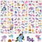 12 Blätter My Little Pony 3D Aufkleber für Kinder & Kleinkinder,Geschwollen My Little Pony Sticker Set,Mädchen Niedliche Belohnungssticker für Kinder Mitgebsel Kindergeburtstag Gastgeschenke Party