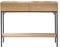 CALICOSY - Konsolentisch 2 Schubladen 1 Ablage - Holzoptik - Spanplatten - Schwarze Metallstruktur - Integrierte Griffmulden - Eingang, Flur, Wohnzimmer - Industrial Design - B 100 x T 35 x H 80 cm