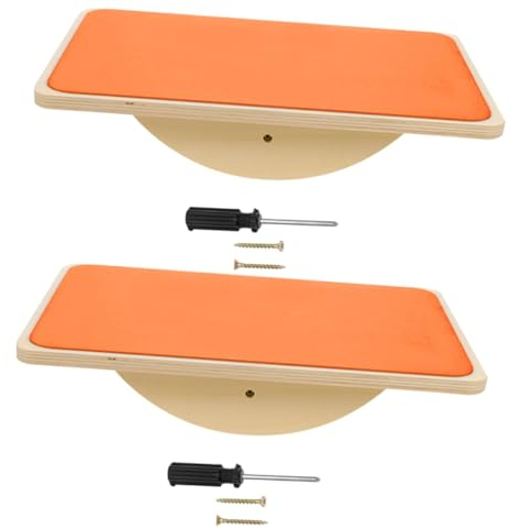 ibasenice 2 Stück Kinder Balance Board Outdoor Spielzeug Kinder Workout Ausrüstung Kleinkind Spielzeug Holz Wackelbrett Training Schaukelbrett Fitness Balance Board Kinder Wippe Spielzeug