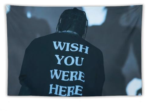 NOsawa Singer Travis Tapisserie Scott Rapper Musikalbum Tapisserien Kunst Home Wanddekoration Hängende Poster Bild Druck Wohnzimmer Schlafzimmer Deko (152,4 x 101,6 cm)
