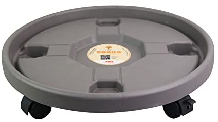 Support de Pot de Fleurs à Roues, 32CM Soucoupe pour Fleur à roulettes, Chariot à roulettes Pla-ntes, Plateau à roulettes pour Pot de Fleurs, Porte Pla-nte à roulettes pour Intérieur et Extérieur