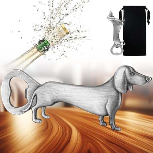 LKKCHER Regalos de Perro Salchicha, Abrebotellas de Teckel, Decoración de cumpleaños, regalo Navidad, San Valentín, Regalos para Hombres, Mujeres, Papá, Regalo Del Día del Padre