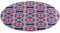 Runder Teppich, britische Union Jack-Flagge, rutschfest, saugfähig, waschbar, Badematte, Duschvorleger, Schlafzimmerteppich, Bodenmatte, Waschtisch, 61 x 61 cm