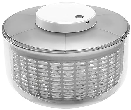 Centrifuga per Insalata Elettrica da 4,5 L/6 L, Lavaverdure Ricaricabile Tramite USB, Pulitore E Asciuga Lattuga, Sistema di Drenaggio Facile dell'Acqua E Spazio di Archiviazione Compatto(Size:6L)