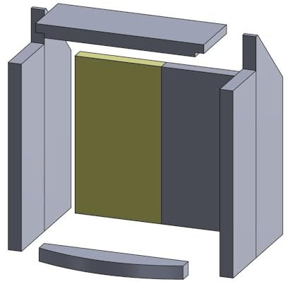 Rückwandstein - Passend für Hark Kaminöfen inkl. Modellübersicht - Schamottstein feuerfest & hitzebeständig - Kamin Ofen Zubehör [352x195x30 mm]