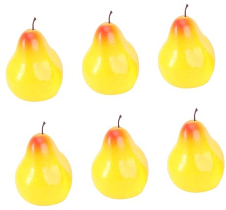 ORFOFE 6 Stück Künstliche Birnen – Lebensechte Fotografie-Requisiten Für Und Heimdekoration Realistisches Obst-Ornament
