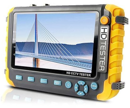 KOULEER CCTV-Tester, CCTV-Monitortester, 8MP CCTV Tester 5 Zoll Kamera Monitor 4K AHD/CVI/TVI CVBS CCTV Analog Kameras Tester Mit VGA Eingang CFTV Mini Monitor PoE-Netzwerktools