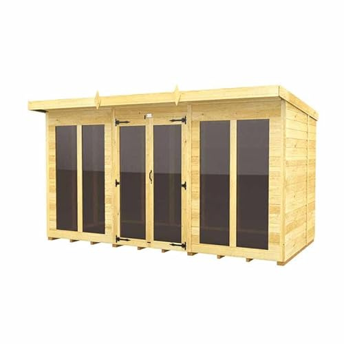 Buttercup Farm 12ft x 8ft Pent Summer House (Full Height Window) - Wood - L231 x W358 x H201 cm