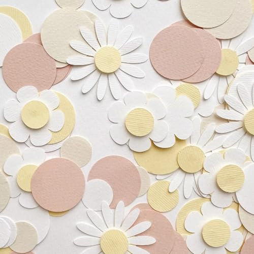 Gänseblümchen,Streudeko Frühling,Konfetti Deko Geburtstag,Tischdeko Baby Mädchen,Babyparty Blumen Servietten,Party Geburtstagsdeko Girlande,Holz Pastell Taufe,Biene Confetti Rosa,aus Hochzeit