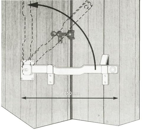HERCULE - Barre volets fléaux 450mm blocage automatique - HERCULE - 4401