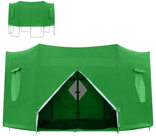 Vgvgaj 6FT 6 Stangen Zelt Für Trampolin Grün Trampolin Outdoor Zelt Sonnenschutz Abdeckung Anti UV Schutzmarkise Oxford Stoff Vielseitiges Für Outdoor Hinterhof Spielplatz