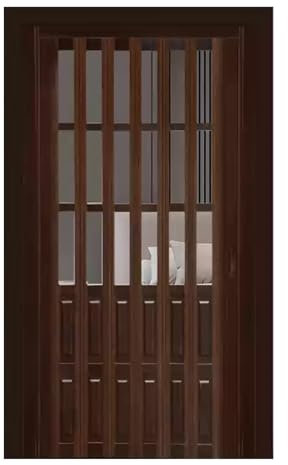 Falttür für Schlafzimmer, Badezimmer, Schrank und Terrasse – Innenschiebetür im Landhausstil mit Rädern und Griff