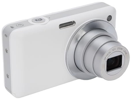 Camera Digitale 4K, 10x Zoom Ottico 2x Zoom Wifi Videocamera con Schermo HD da 3 Pollici, Fotocamera Autofocus da 64 MP con Flash per la Fotografia (WHITE)