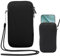 Housse Universelle Smartphone avec Mousqueton et Dragonne,Pochette de Protection en Durable néoprène,Housse pour Smartphone Standard Jusqu Pochette pour écouteurs Noir