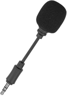 HYTROVE Flexible Gooseneck Tube Vlogging Microphone Small Camera Mic Wind Cover for Interview Streaming