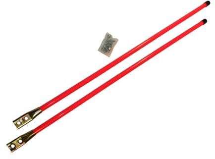 1308110 Fluoreszierendes Nylon-Führungs-Set, 91,4 x 1,9 cm, kompatibel mit Schneepflugblatt-Markierungsführungsset, Stoßstangen-Visier, Straßensicherheit, Stoßstangen-Führungen für Pickup-Trucks B2036