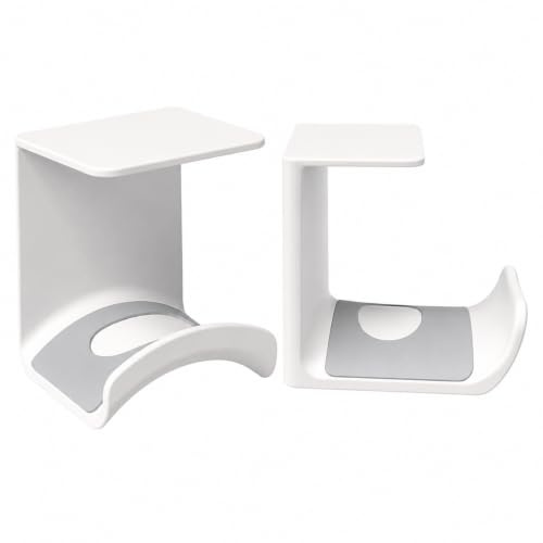 huoanpo 2 Stück Kopfhörerhalter Selbstklebend, Headset Halterung Weiß | Kunststoff, ohne Bohren, 2er Set 6 x 4,8 x 6,5 cm, für Gaming Headsets, Büro, Home Office und glatte Möbel
