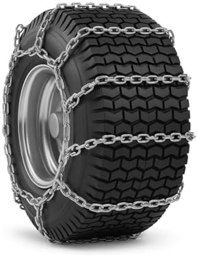SWS Forst GmbH 1 Satz Schneeketten für Rasentraktoren & Spezialfahrzeuge (18x8.50-8) – Leiterkette aus Manganstahl – langlebige Traktionshilfe für Winter & Gelände