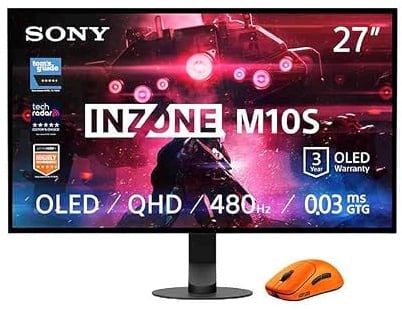 Sony INZONE M10S 27“ OLED QHD PC Gaming Monitor + Fnatic Gaming-Mouse