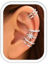 LOLIAS 4PCS Ear Cuff 16K Vergoldet Silberfarben Fake Ohrringe ohne Ohrloch | Earcuffs Ohrclips Damen Ohne Ohrlöcher Fake Piercing Ohr Helix Conch Clip Ohrklemme Ohrmanschette Ohrschmuck für Damen