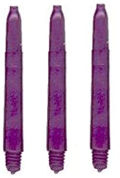 MS-DARTSHOP Nylon Schäfte, 4 Satz = 12 Stück, Incl. 1 Satz MS-DARTSHOP Flights (Lila, L4 = SH 34mm)