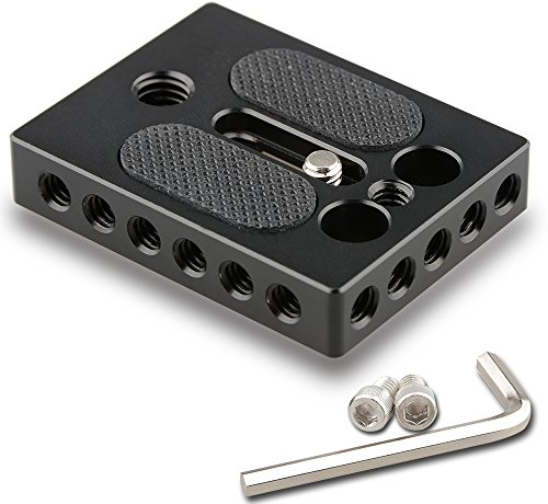 CAMVATE Camera Cheese Baseplate with 1/4 & 3/8 Thread Hole for DSLR Camera Cage Rig