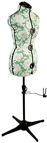 Sewing Online Verstellbare Schneiderpuppe Hollyhock Grün 8-Teilige | Klein (S) [Größe EUR 38 bis 44]