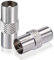 Bingfu Adaptateur Antenne TV Mâle et TV Mâle à Femelle Câble Coaxial Connecteur RF 75 ohm pour Système Audio Radio FM