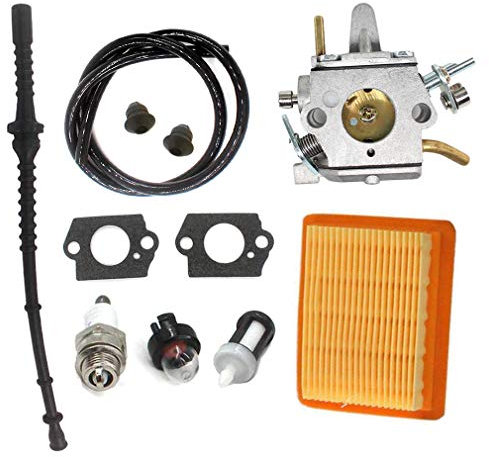 AISEN Carburateur avec Filtre à air pour tronçonneuse FS400 FS450 FS480 SP400 SP450 String Coupe-Bordure Remplace ZAMA C1Q-S34H, 4128 120 0651, 4134 141 0300