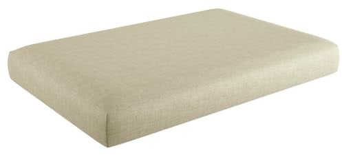 sunnypillow Palettenkissen für Gartenmöbel - Sitzkissen 120x80x15 cm - Palettenauflage für Palettensofa für Haus und Garten - Palettenpolster, Sitzpolster für Palettenmöbel - Kissen Cremefarben