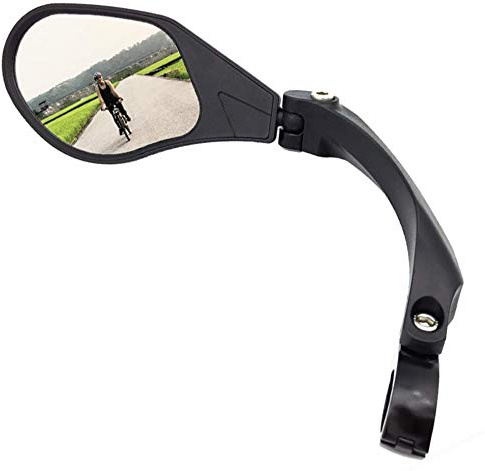 Hafny Lenker-Fahrradspiegel, HD, schlagfest, Glaslinse für Fahrzeugqualität (88 linke Silber)