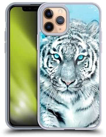 Head Case Designs Offizielle Aimee Stewart Weisser Tiger Tiere Gelhülle [Militärischer Schutzgrad] Kompatibel Mit Apple iPhone 11 Pro Und Kompatibel Mit MagSafe