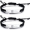VNOX Personalisierte Gravur Anpassen Paare Schwestern Freundschaft Brautjungfer Familie Schmuck-Set für 2/3/4/5 Edelstahl Geflochtene Hohl Herz Bar Armband für Frauen Männer