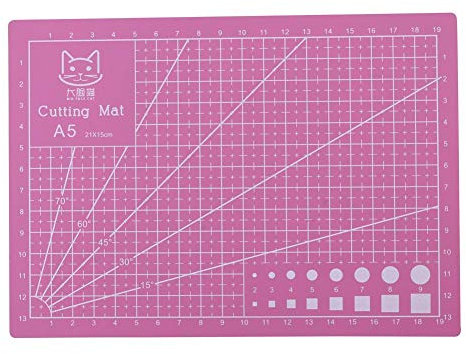 Selbstheilende Schneidematte, A5 PVC Schneidematte Rutschfeste Unterseite Cut Pad Board für Scrapbooking Quilten Nähen Handmade DIY Tool[Rosa]Schneidematten