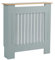Home Source Radiator Cover Wooden Wall Cabinet Shelf Slatted Grill, Grey Oak Effect Top, Small 78cm