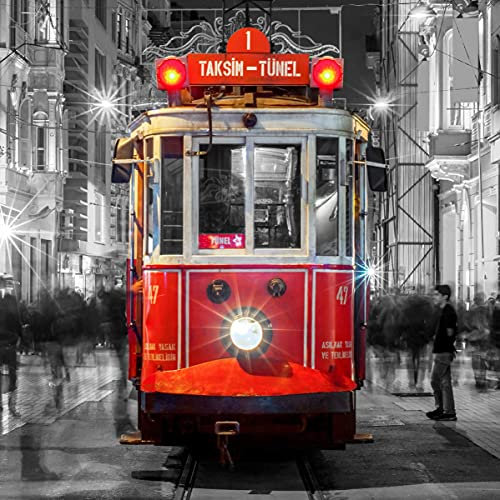 Muralo Fotomural autoestimulante, 312 x 219 cm, diseño juvenil de ciudad en blanco y negro