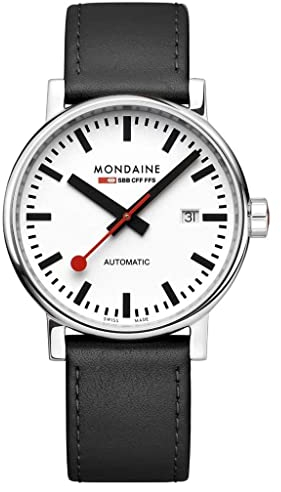 Mondaine Damen Analog Quarz Uhr mit Leder Armband MSE40610LB