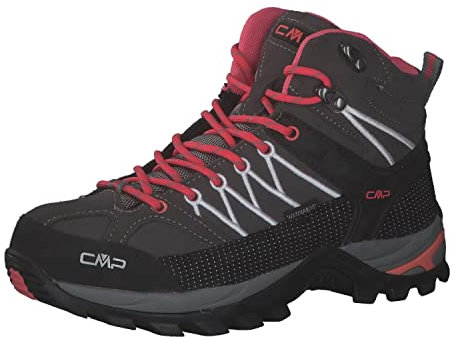 CMP Rigel Mid Wmn Trekking Shoes Wp, Scarpe da trekking Donna, Grey Corallo, 38 EU