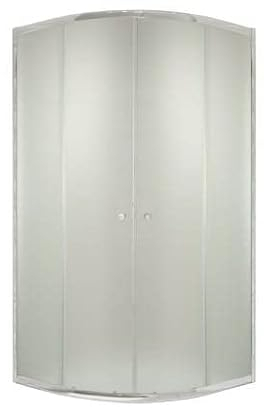 VBChome Cabine de Douche 80 x 80 cm Chromé Quart de Cercle Paroi de Douche d'entrée d'angle Porte coulissante Cabine de Douche Verre de sécurité Gelé Cloison de Douche Moderne de Haute qualité