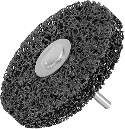 Shineboc Disco abrasivo grueso de 4 pulgadas (100 mm) CSD disco abrasivo de tejido de nailon para lijado, pulido, eliminación de óxido para metal, acero, acero inoxidable (negro)