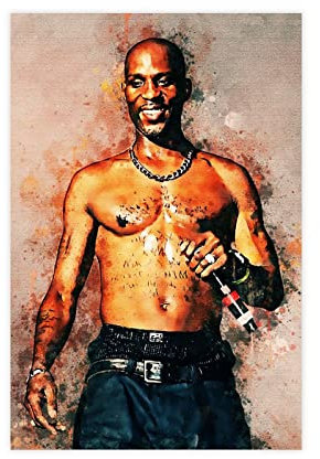 MOIT Rapper DMX 4 Leinwand-Poster, Schlafzimmerdekoration, Sport, Landschaft, Büro, Raumdekoration, Geschenk, ohne Rahmen, 40 x 60 cm