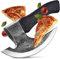 ECKWIN - Pizza Axt Wikinger inkl. Lederschutz - Pizzamesser für echte Wikinger - Pizzaschneider Axt perfekt geeignet als Wikinger Deko - Wikinger Axt, Pizza Wiegemesser, Wikinger Messer, Beil