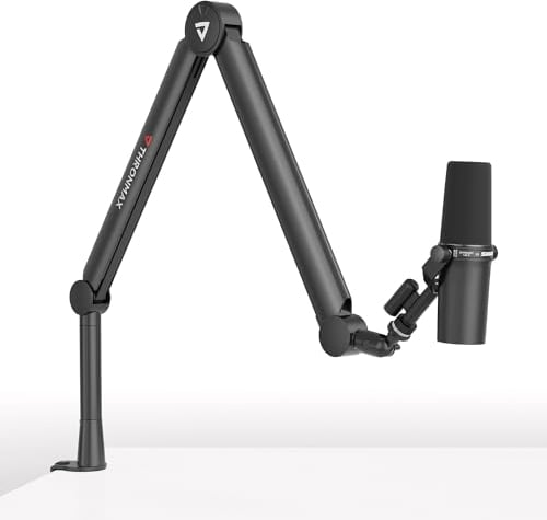THRONMAX S8 Mikrofon arm, Mikrofonständer für Game Streaming und Broadcasting, Stabiler und universeller Mikrofonarm mit 1/4,3/8 auf 5/8 Adapter, Ganzmetall und voll einstellbarer für Blue Yeti