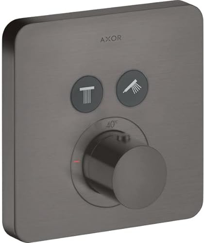 hansgrohe AXOR Starck ShowerSelect Soft Thermostat Unterputz für 2 Verbraucher, 36707340, Farbe: Brushed Black Chrome