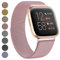 Oumida Armband für Fitbit Versa 2 Armband/Fitbit Versa Armband/Fitbit Versa Lite Armband für Damen Herren, Prämie Edelstahl Metall Ersatzarmband Armbänder mit Starker Magnet, Groß Rosa